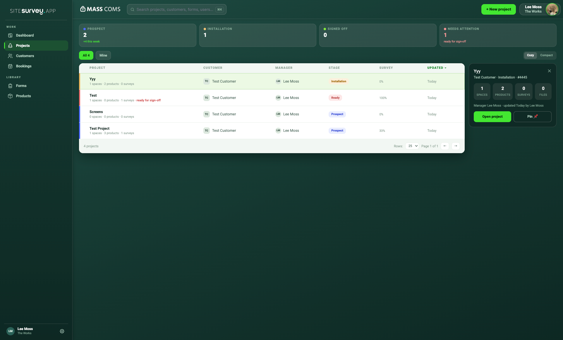 Set up once. Open the same project everywhere.