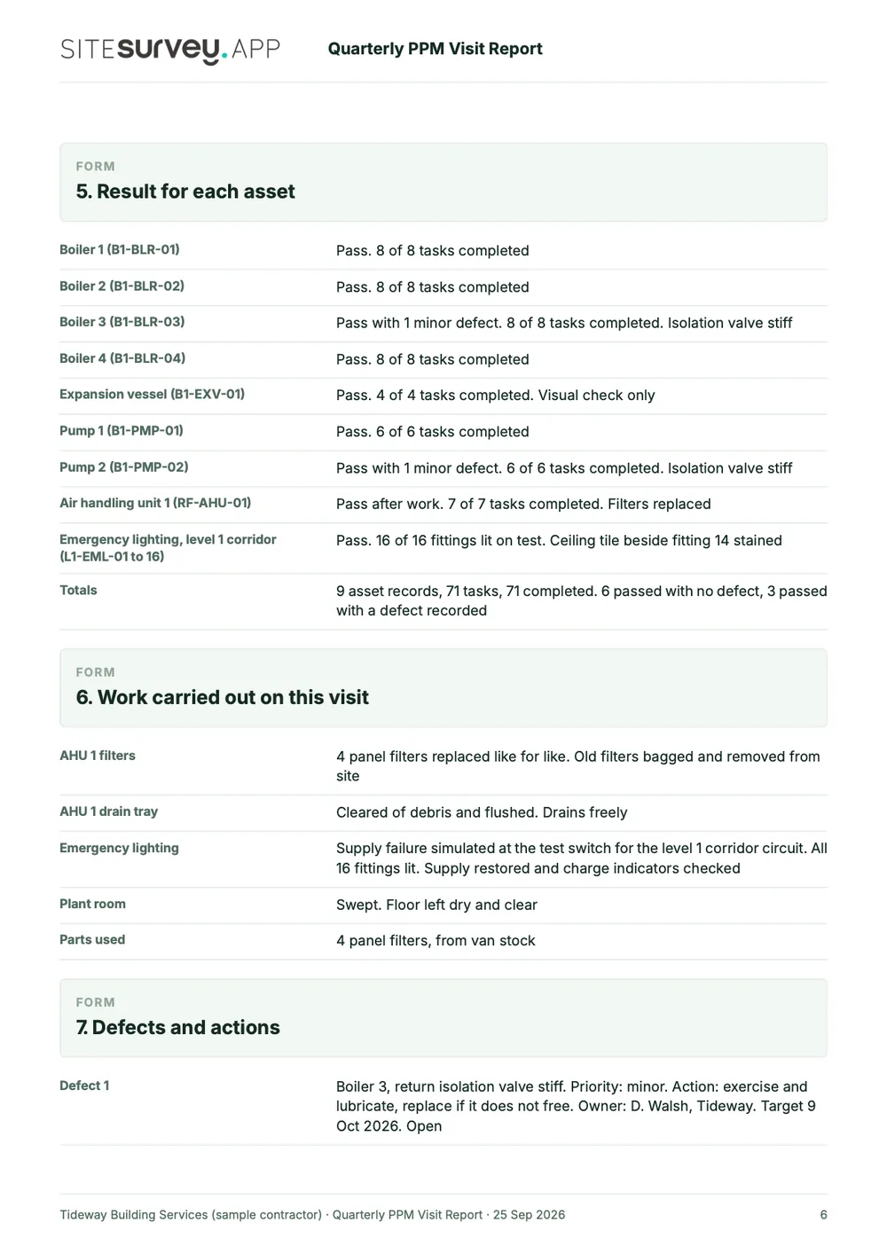 PPM visit report, page 6