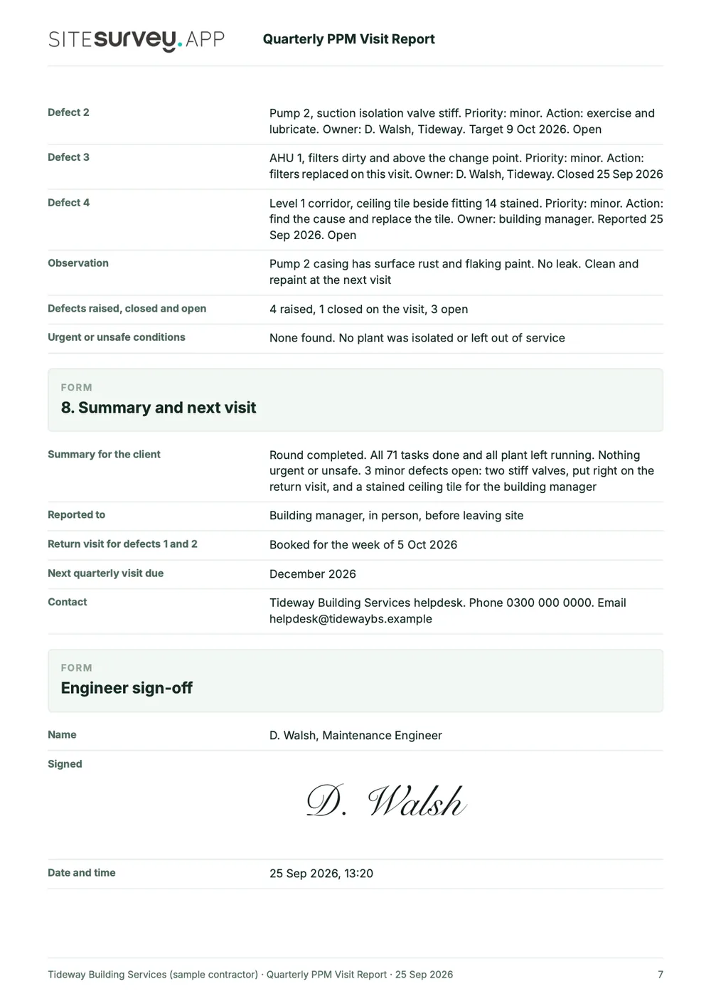PPM visit report, page 7