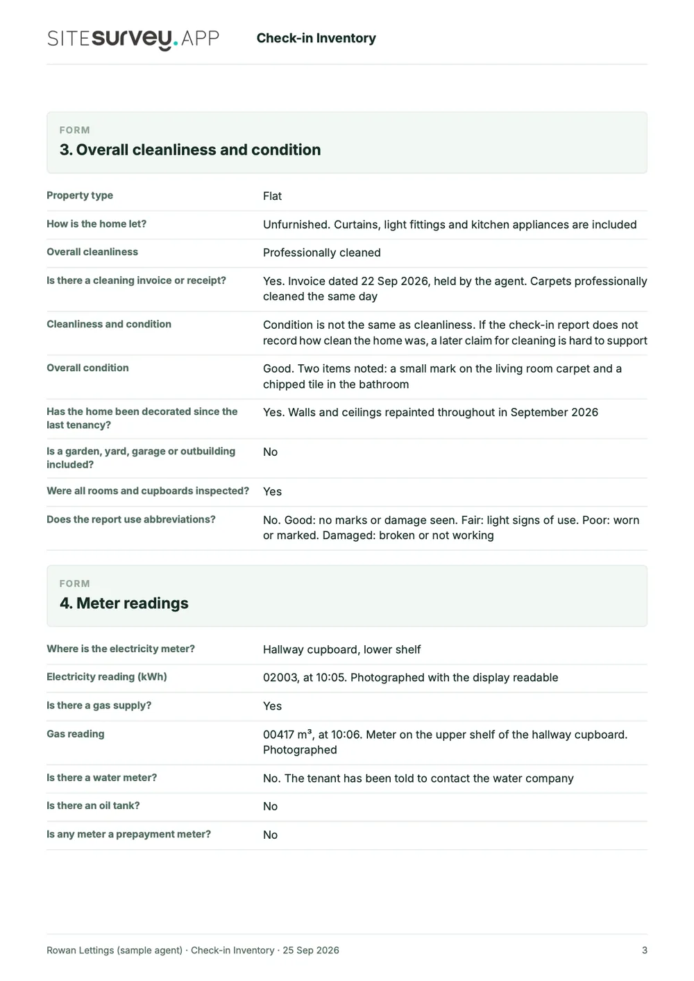 Property inventory report, page 3