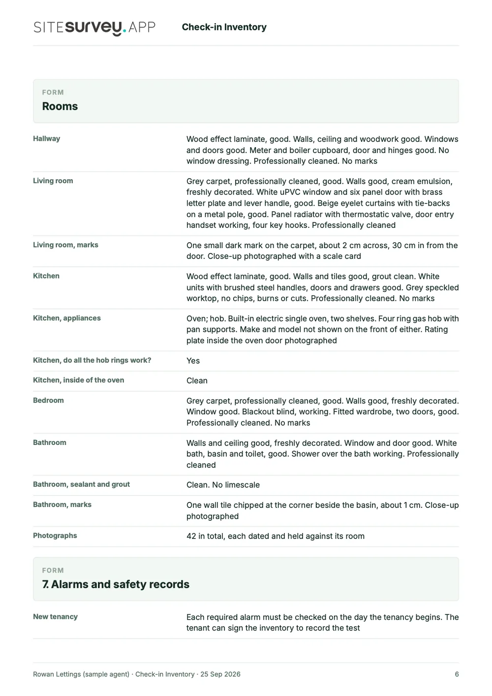 Property inventory report, page 6