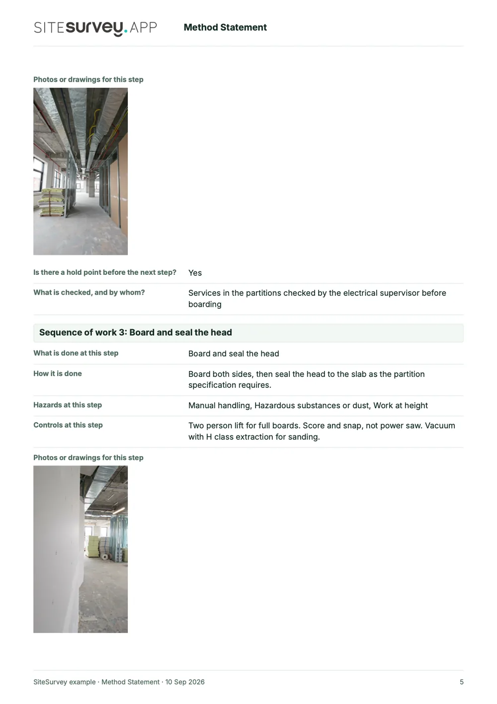 Method statement, page 5