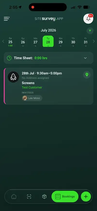 SiteSurvey mobile view
