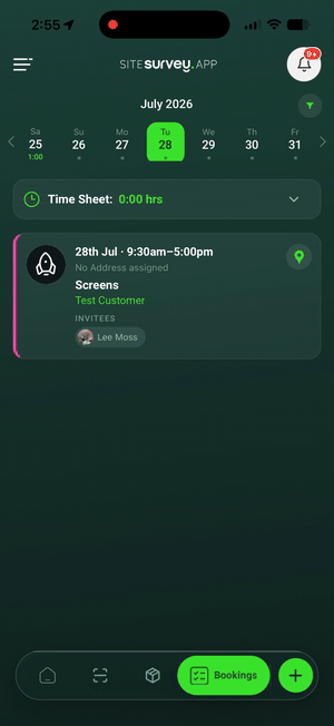 SiteSurvey mobile view