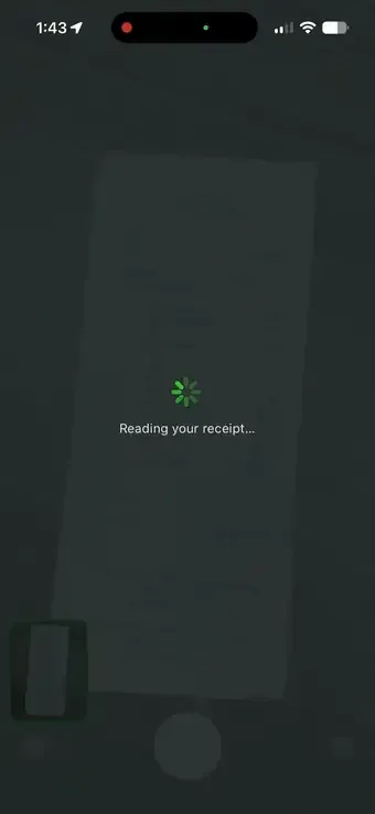 SiteSurvey reading a receipt and filling in the description, amount and supplier automatically