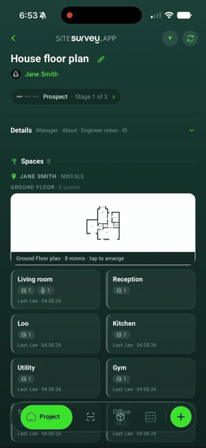 SiteSurvey mobile view