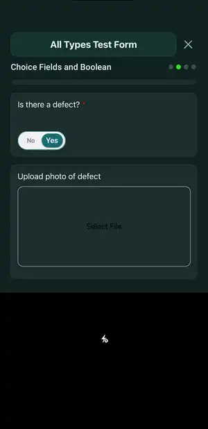 SiteSurvey mobile form being completed on site