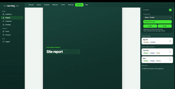 Healthcare workspace in SiteSurvey
